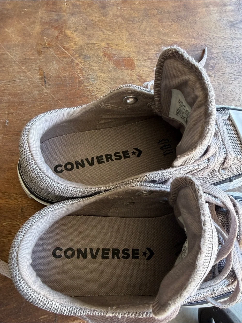 Converse Kids Taupe Mesh Low Top Sneakers